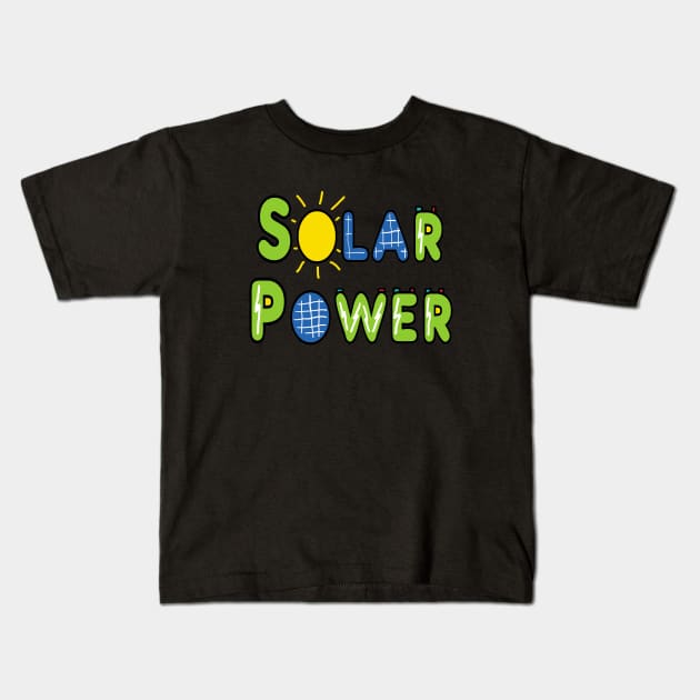 Solar Power Kids T-Shirt by Mark Ewbie